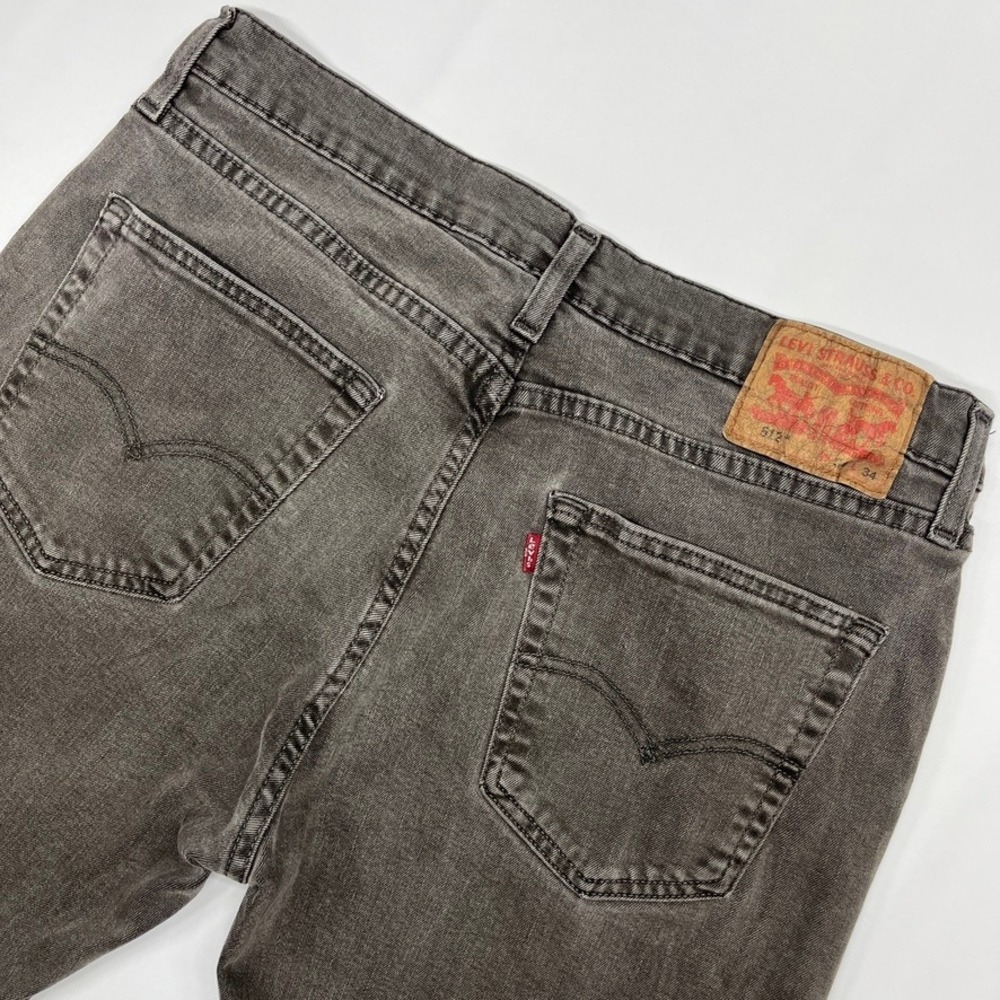Levis 512 Slim Taper Jeans Black 34x34‎ Streetwear Denim Pants